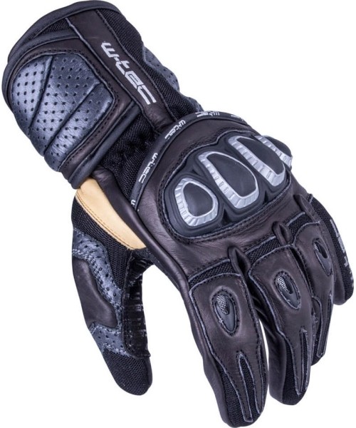 Men's Summer Motorcycle Gloves W-TEC: Vyriškos odinės moto pirštinės W-TEC Crushberg