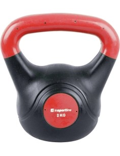 Neoprene Kettlebells inSPORTline: Vinilinė gira cementiniu užpildu Vin-Bell Dark 2kg