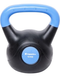 Neoprene Kettlebells inSPORTline: Vinilinė gira cementiniu užpildu Vin-Bell Dark 12kg