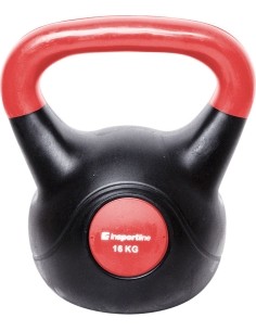 Neoprene Kettlebells inSPORTline: Vinilinė gira cementiniu užpildu Vin-Bell Dark 16kg