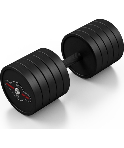 Rubber Dumbbells Marbo Sport: Gumuotas hantelis Marbo - 40 kg, juodas