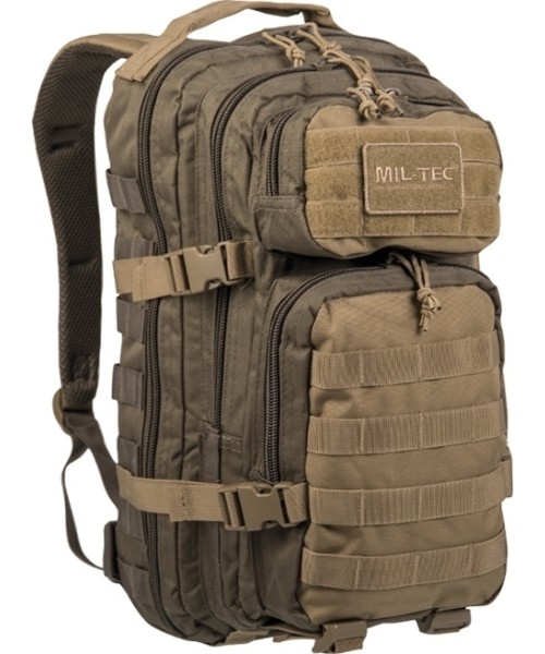 Seljakotid matkale MIL-TEC: RANGER GREEN/COYOTE BACKPACK US ASSAULT SMALL