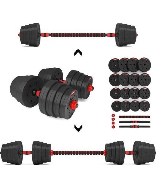 Adjustable Dumbbells HMS: SGP SUDĖTINIŲ ŠTANGŲ IR HANTELIŲ RINKINYS HMS