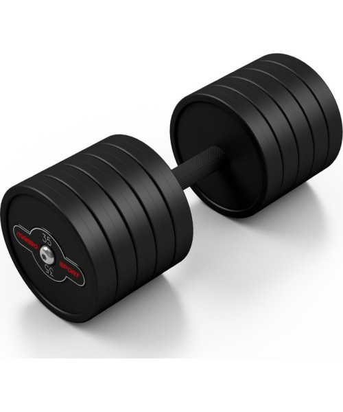 Rubber Dumbbells Marbo Sport: Gumuotas hantelis Marbo - 35 kg, juodas