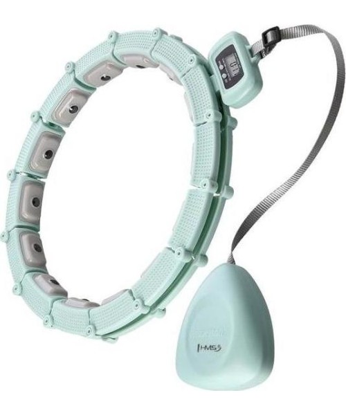 Hularõngad HMS: HHM14 HULA HOOP GREEN MAGNETIC WITH WEIGHT + COUNTER HMS