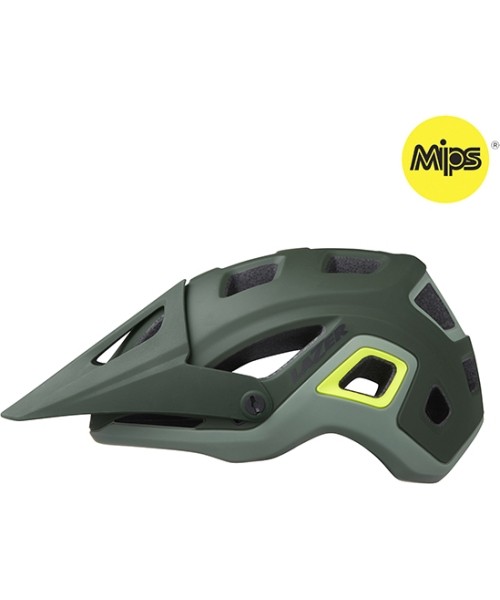 Gloves & Helmets & Accessories Lazer: Dviratininko šalmas Lazer Impala Mips Ce, dydis S, tamsiai žalias matinis/geltonas