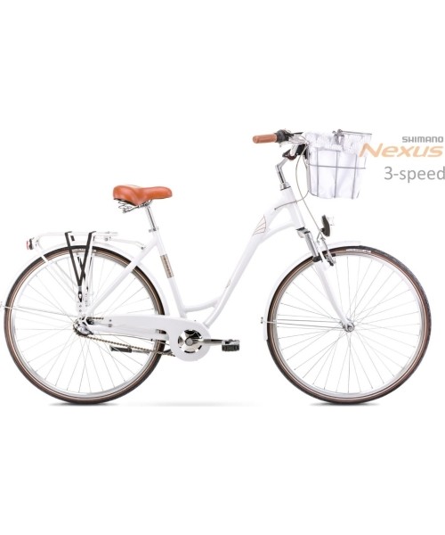 City Bikes Romet: Dviratis Romet Art Deco Eco white