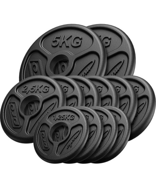 Steel Hamerton Plates Marbo Sport: Olimpinis ketaus svorių komplektas Marbo, 30kg / 2x5kg + 6x2.5kg + 4x1.25kg