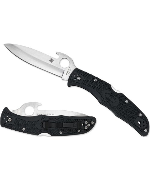 Hunting and Survival Knives Spyderco, Inc.: Sulankstomas peilis Spyderco C10PGYW Endura 4, Emerson atlenkimas, pilkas