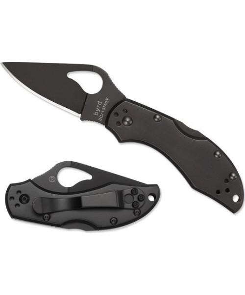 Hunting and Survival Knives Spyderco, Inc.: Folding Knife Spyderco BY10BKP2 Robin 2, Black