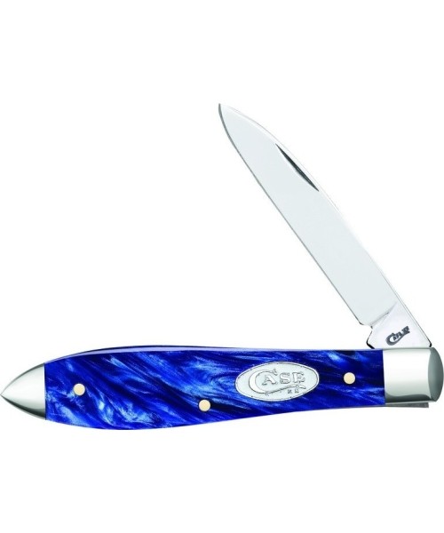 Hunting and Survival Knives W.R. Case & Sons Cutlery Co.: Folding Knife Case SS Blue Pearl Kirinite Tear Drop