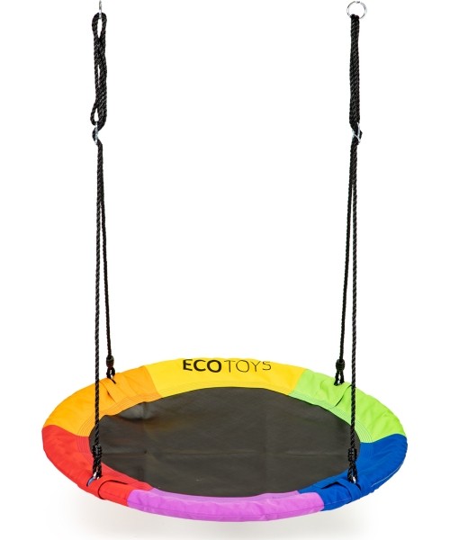 Välimänguasjad Eco Toys: Sodo sūpynės Ecotoys Stork's Nest 100cm Rainbow