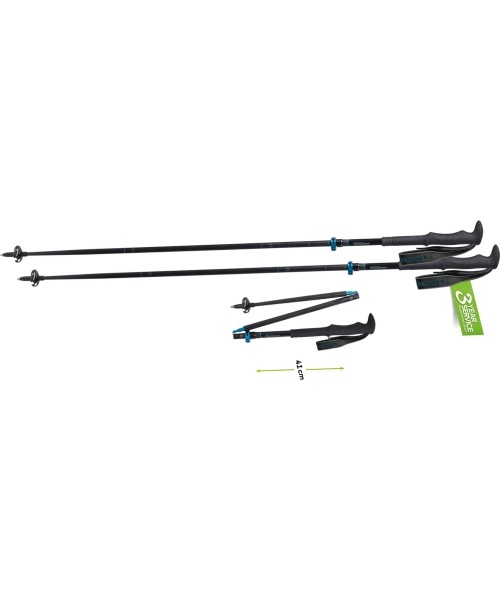 Nordic Walking Poles Komperdell: Komperdell Stick Carbon FXP.4 Exp. Vario, 120-140cm, pair