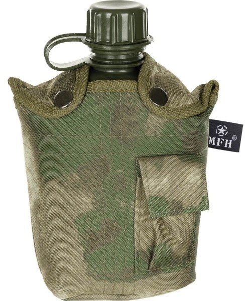 Canteens and Mugs MFH: Pastic Canteen with Cover MFH - HDT Camo, 1l