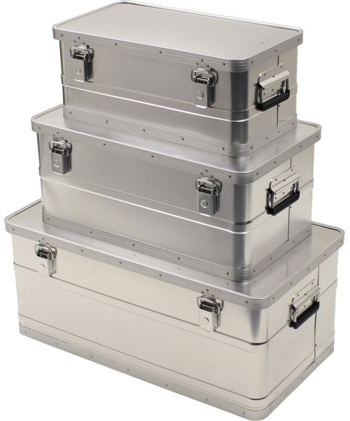 Dishes MFH: Storage Cases MFH, Aluminium, Set of 3