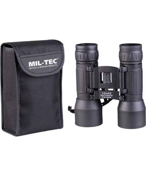 Camping Accessories MIL-TEC: BLACK COLLAPSIBLE BINOCULAR 10X42