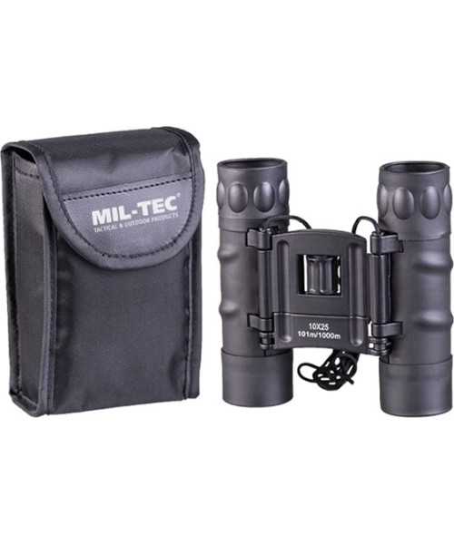 Camping Accessories MIL-TEC: BLACK GEN.II COLLAPSIBLE BINOCULAR 10X25