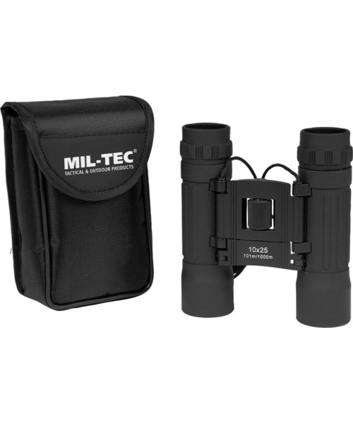 Telkimistarvikud MIL-TEC: BLACK COLLAPSIBLE BINOCULAR 10X25