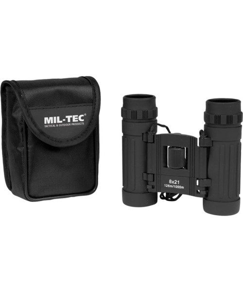 Camping Accessories MIL-TEC: BLACK COLLAPSIBLE BINOCULAR 8X21