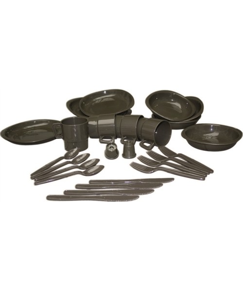 Dishes MIL-TEC: OD CAMPING TABLE SETTING 26-PCS.