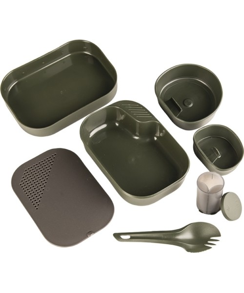 Nõud MIL-TEC: OD 7-PC CAMP-A-BOX® PP MESS KIT