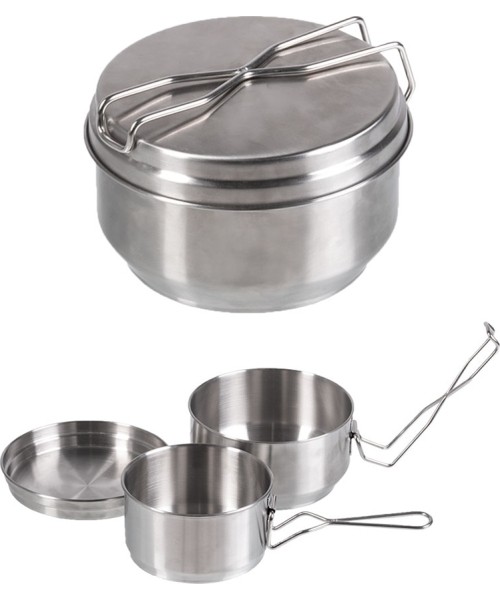 Nõud MIL-TEC: CZECH 3-PC. STAINLESS STEEL MESS KIT