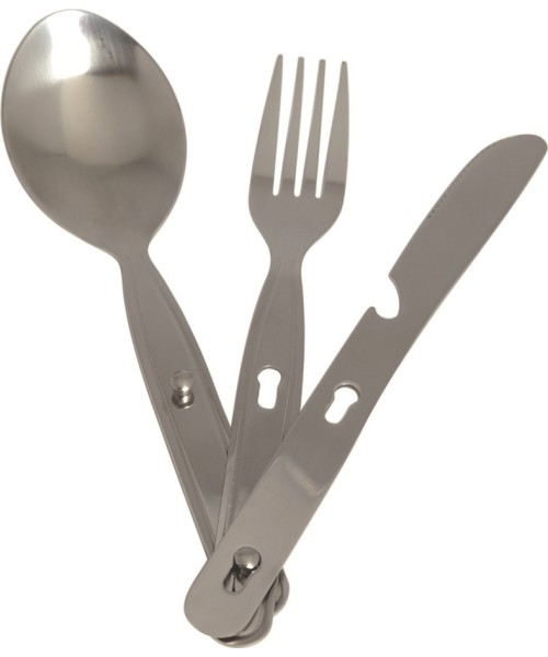 Cutlery MIL-TEC: CAMPING 3-PC S/STEEL EATING UTENS.