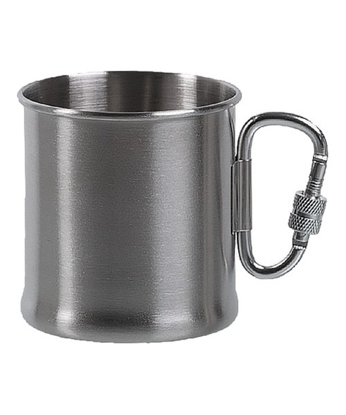 Matkapudelid ja tassid MIL-TEC: 250ML S/STEEL KARABINER CUP