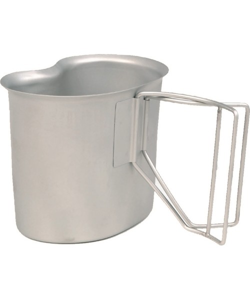 Matkapudelid ja tassid MIL-TEC: US GI CANTEEN CUP SHINY (WIRE HANDLE)