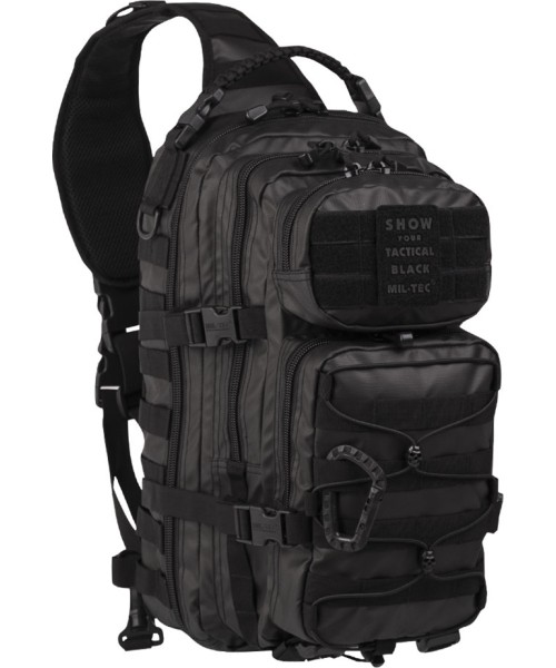 Seljakotid matkale MIL-TEC: TACTICAL BLACK ONE STRAP ASSAULT PACK LARGE