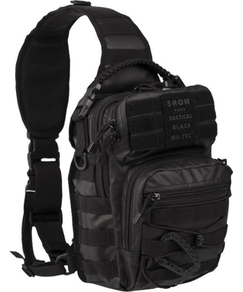 Outdoors Backpacks MIL-TEC: TACTICAL BLACK ONE STRAP ASSAULT PACK SMALL