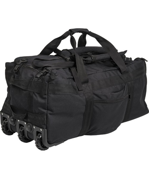 Leisure Backpacks and Bags MIL-TEC: BLACK COMBAT DUFFLE BAG WITH WHEEL