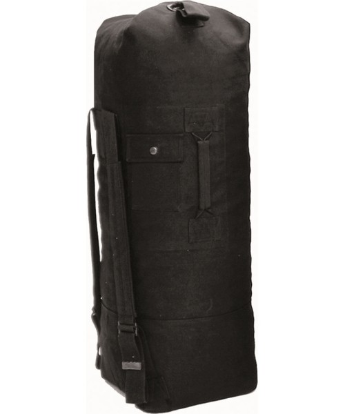 Outdoors Backpacks MIL-TEC: BLACK US COTTON DOUBLE STRAP DUFFLE BAG