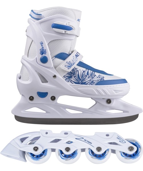 Children's Skates 2in1 Action: Riedučiai-pačiūžos reguliuojamo dydžio Action Frio PP