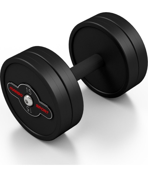 Rubber Dumbbells Marbo Sport: Gumuotas hantelis Marbo - 15 kg, juodas