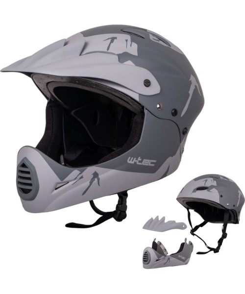 Freestyle kiivrid W-TEC: "Downhill" šalmas W-TEC Campanero Matte Gray