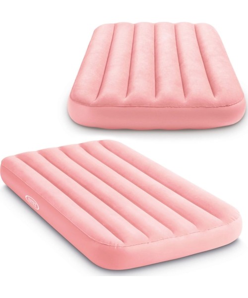 Inflatable Camping Mats Intex: Pripučiamas vaikiškas čiužinys miegui 157x88x18 rožinis INTEX 66803