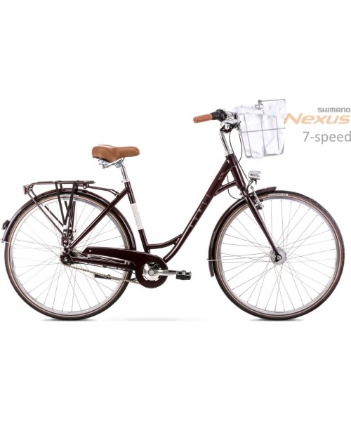 City Bikes Romet: Dviratis Romet Pop Art Lux 28" Alu 2022 bordo mat