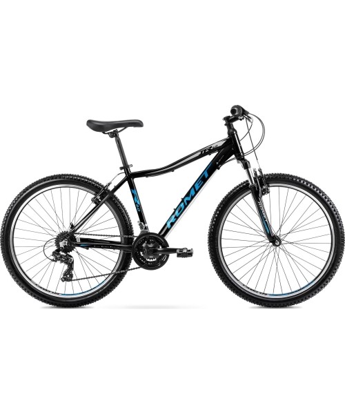 City Bikes Romet: Dviratis Romet Rambler R6.0 JR 2024 black-blue-silver