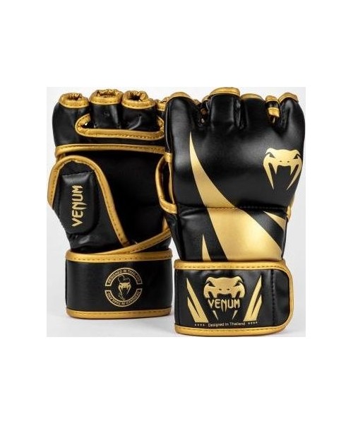 MMA Gloves Venum: "Venum Challenger 2.0" MMA pirštinės - juodos/auksinės