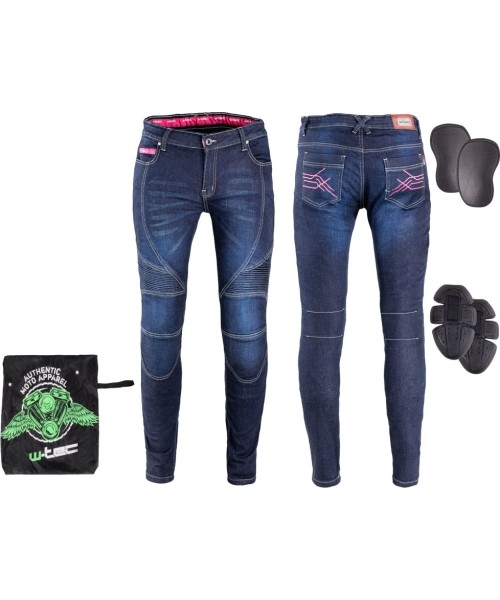 Women's Motorcycle Jeans W-TEC: Moteriški moto džinsai W-TEC Rafael