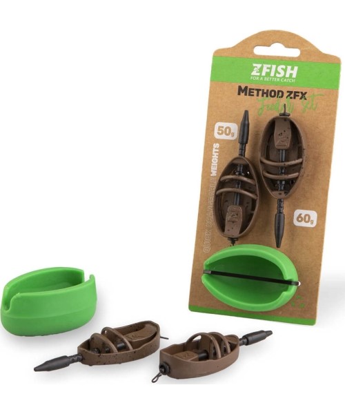 Fishing Sinkers ZFish: ZFISH Method Feeder Set ZFX 50,60g+Mould