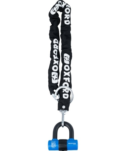 Motorcycle Locks Oxford: Chain Lock Oxford Chain8 w/ Mini Shackle 100 cm