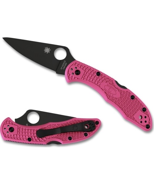 Axes Spyderco, Inc.: Sulankstomas peilis Spyderco C11FPPNS30VBK Delica Pink Heels