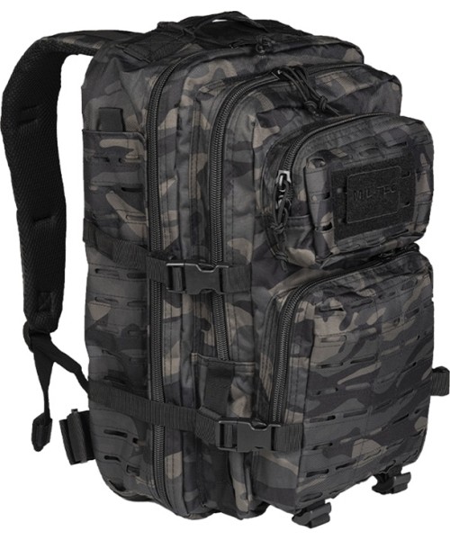 Outdoors Backpacks MIL-TEC: DARK CAMO LASER CUT ASSAULT BACKPACK LG