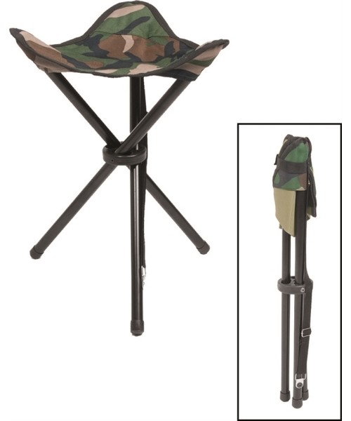 Chairs and Stools MIL-TEC: WOODLAND 3-LEG FOLDING STOOL