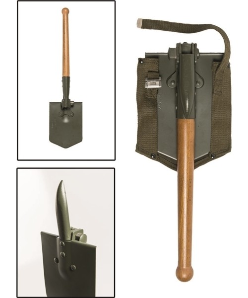 Showels MIL-TEC: GERMAN FOLDING SHOVEL WITH POUCH