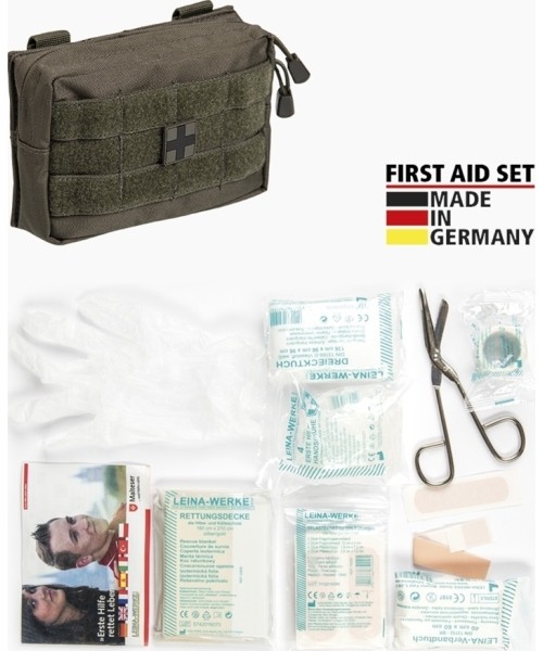 Telkimistarvikud MIL-TEC: OD SMALL 25-PIECE FIRST AID SET LEINA