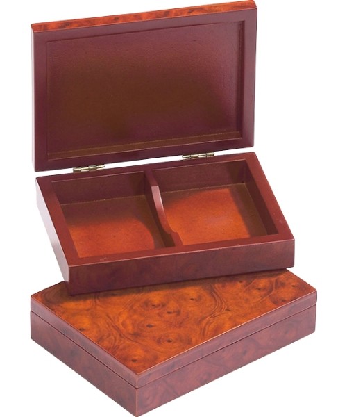 Cards, Poker, Chessex Philos: Card Box Philos Wooden 15.3x11.2 cm