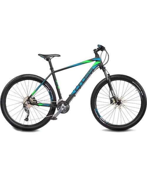 City Bikes : CROSS Fusion 29" 27G dydis 16,5" (42cm) (juoda/mėlyna/žalia)